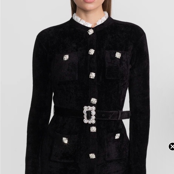 Sierra Darien Dresses & Skirts - Chic Black Women's Mini Dress with Embellishments